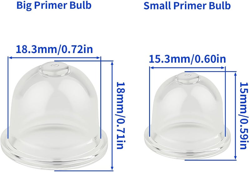 HUSWELL 0057003 188-12-1 Small Engine Primer Bulb Assortment for Zama Echo Homelite UT09526 12538108660 Poulan 530071835 Troy Bilt A01195A 0058001 Chainsaw SRM225 Trimer PB250 BG55 Blower Carburetor - Image 4